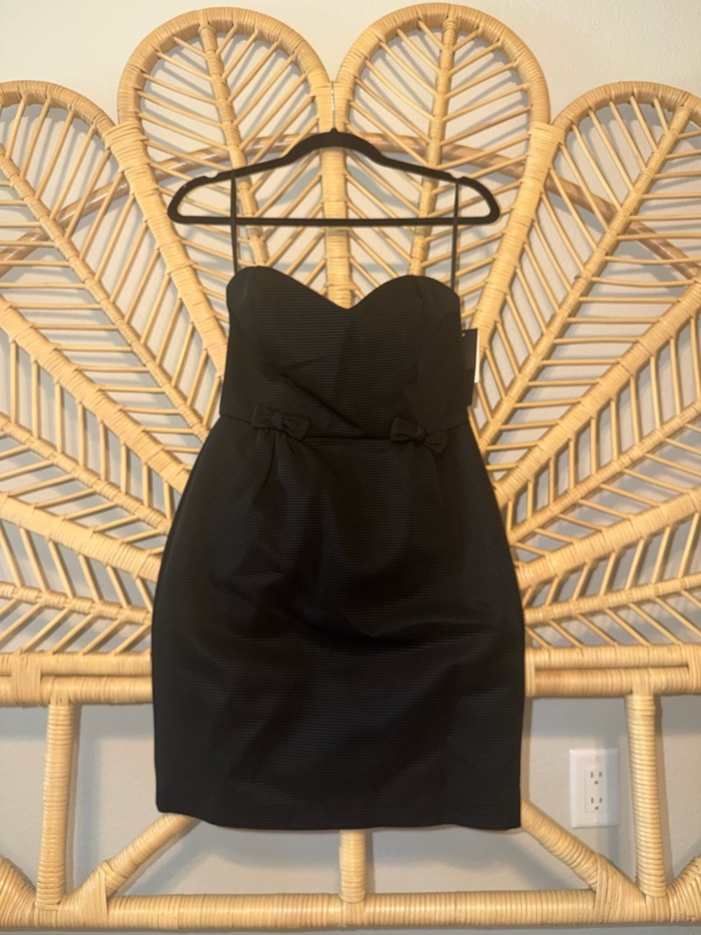 French Connection Black strapless cocktail dress